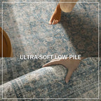 Washable Kitchen Rug Runners for Hallways: 2'x6' Bedroom Rug with Non Slip Backing Low-Pile Soft Indoor Floor Carpet Runner for Indoor Entryway Hallways Kitchen Laundry Room Farmhouse