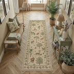 2.6x8 Easy Jute Runner Rug Washable Brown Printed Hallway Outdoor Rug for Patio Lightweight Non Slip No Sheding Carpet Entryway Bathroom Backyard Porch Kitchen