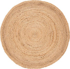 SAFAVIEH Natural Fiber Collection Area Rug - 3' Round, Natural, Handmade Boho Braided Jute, Ideal for High Traffic Areas in Living Room, Bedroom (NFB310A)