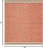 SAFAVIEH Natural Fiber Collection Area Rug - 6' Square, Fuchsia & Natural, Handmade Boho Diamond Tassel Jute, Ideal for High Traffic Areas in Living Room, Bedroom (NF266G)