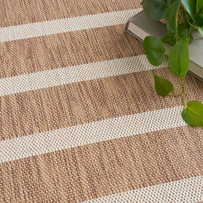 Nourison Home Positano Jute Ivory 9' x 12' Area Rug - Easy Clean, Non Shedding, Bed Room, Living Room, Dining Room, Kitchen (9' x 12')