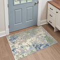 GENIMO 2X3 Washable Modern Doormat, Non-Slip Low Pile Chenille Area Rug, Small Entry Mat for Entrance Hallway Kitchen Bathroom, Sage Mist
