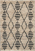 SAFAVIEH Bohemian Collection 2' x 3' Beige / Black BOH703Z Handmade Moroccan Tribal Jute Accent Rug