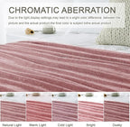 Chenille Throw Blanket for Couch 60"X 80" Twin, Soft Cozy Throws with Fringe Tassel for Bed Sofa Chair Cover, Lightweight Knitted Decorative Boho Blankets for Living Room, Mauve