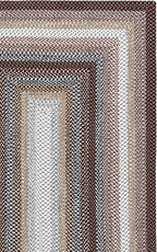 SAFAVIEH Washable Rug Outdoor Braided Collection - 6' x 9', Brown & Multi, Handmade & Reversible, Non-Shedding & Easy to Clean, Ideal for Patio, Backyard, Mudroom (BRD308T)