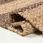 JONATHAN Y Jayden Woven Jute Stripe Natural/Brown Indoor Area Rug, 8x10, Rustic, Farmhouse, Traditional, Lodge, Easy-Cleaning for Living Room, Bedroom, Kitchen, Non-Shedding (NRF202A-8)