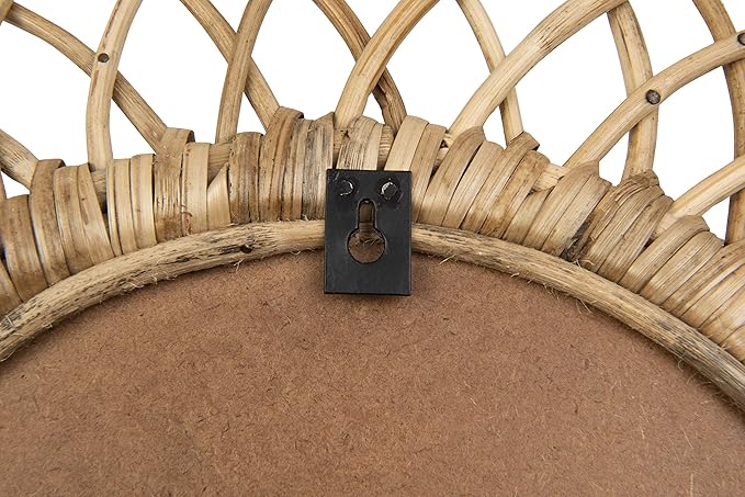 Creative Co-Op Oval Woven Bamboo Wall Mirror