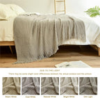 Blagic Knitted Throw Blanket for Couch,Soft Farmhouse Throw Blanket with Tassels,Home Decorative Lightweight Throw Blankets,Camel Throws for Bed/Chair/Sofa, 50" W x 60" L