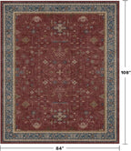 7x9 Dining Room Rugs for Under Table - Vintage Burgundy Boho Living Room Rug, Lightweight Washable Soft Floor Carpet,Southwestern Bed Room Décor Aesthetic
