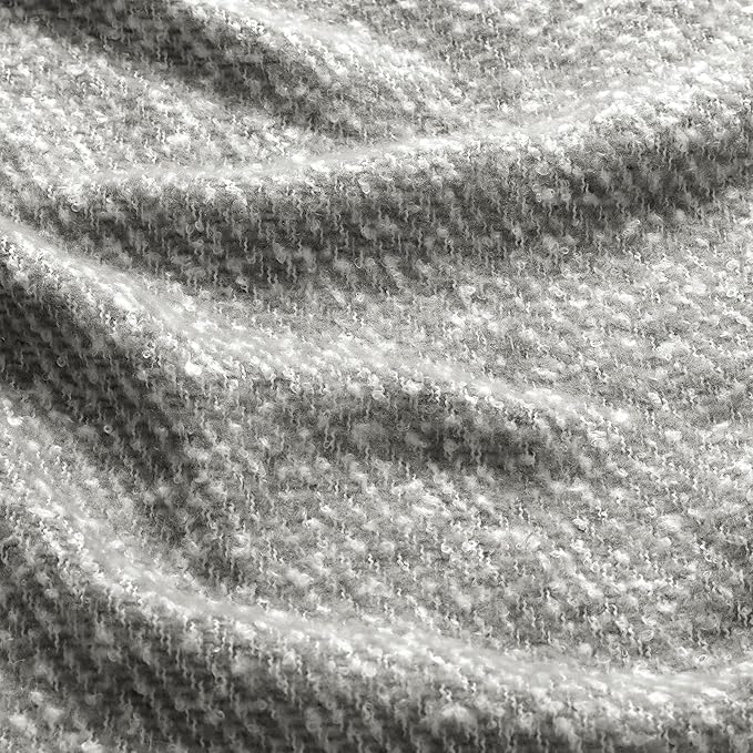 BOURINA Throw Blanket Soft Lightweight Cozy Throw for Bed Couch Decorative Blanket, Light Grey 50" x 60"