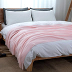 Vonty Pink Knitted Blanket with Tassels Fringe 60" x 80", Super Soft Knit Throw Blanket, Farmhouse Decorative Lightweight Blanket for Couch, Sofa, Bed
