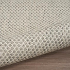 Nourison Home Courtyard Ivory Silver 8' x 10' Area Rug - Easy Clean, Non Shedding, Bed Room, Living Room, Dining Room, Kitchen (8' x 10')