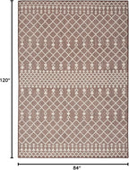 Nourison Home Positano Natural 7' x 10' Area Rug - Easy Clean, Non Shedding, Bed Room, Living Room, Dining Room, Kitchen (7' x 10')