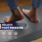 FEATOL Anti Fatigue Mat for Standing, 9/10 Extra Thick Ergonomic Standing Desk Mat, Comfort & Durable Memory Foam Standing Mat at Home,Office All Day (20" x 39", Gray, 1PC)