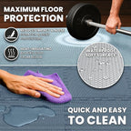 bemaxx Gym Mats Set - 18 pcs EVA Interlocking Foam Floor Tiles (12.6"x12.6"x0.4") 18sqft Protective Gym Flooring Sports Home Workout Exercise Mats Puzzle Garage Fitness Play-Room Pool Treadmill Bike