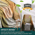 Boho Sofa Cover, Bohemian Throw Blanket Tassels Hippie Decor Covers Couch Chair loveseat Furniture Bed， Bohemian Tribal Fringe slipcover