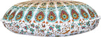 32" Peacock Mandala Bohemian Yoga Meditation Floor Pillow Cover Comfortable Home Car Bed Sofa Cushion Couch Seating Large Zipped Throw (32 inches, White Multi)