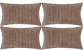 Set of 4 Light Brown Decorative Throw Pillow Covers 12x20 Inch Corduroy Pillow Covers for Bed Couch Sofa Living Room Soft Cushion Cases