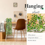 Der Rose 8Pcs Fake Plants Hanging Artificial Ivy Vine Faux Eucalyptus Hanging Plants for Home Boho Wall Shelf Indoor Outdoor Decor (White Pots)