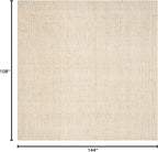 SAFAVIEH Natural Fiber Collection Area Rug - 9' x 12', Ivory, Handmade Farmhouse Jute, Ideal for High Traffic Areas in Living Room, Bedroom (NF730A)