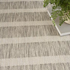 Nourison Home Positano Grey Ivory 5' x 7' Area Rug - Easy Clean, Non Shedding, Bed Room, Living Room, Dining Room, Kitchen (5' x 7')