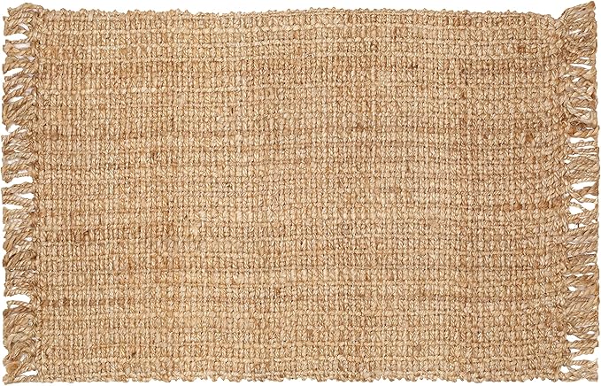 Hausattire Hand Woven Jute Rug 2'x3' - Natural,Reversible Farmhouse Boho Accent Rustic Rugs for Kitchen,Living Room,Bedroom,Entryway Rag Rug|Decorative Floor Rugs-24x36 Inches