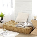 DormCo Rainha - Ultra Thick Tufted Floor Pillow - Natural Tan 23.60" x 40.15" x 7.85"D