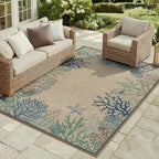 LIVEBOX Modern Easy Jute 5x7 Outdoor Rug, Washable Area Rugs for Living Room Patio Coastal Animal Indoor Outdoor Rug, Boho Farmhouse Non Slip Carpet for Backyard Foyer Dining Room(Olive, 5'x7')
