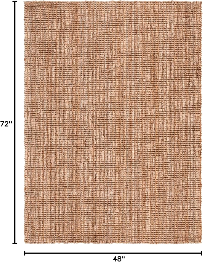 SAFAVIEH Natural Fiber Collection Area Rug - 4' x 6', Natural, Rustic Farmhouse Style, Handmade Jute, Ideal for The Living Room, Bedroom, Dining Room (NF676A-4)