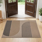 GarveeHome Modern Rainbow Easy Jute Rug, 2x3 Entryway Rug - Non-Slip Indoor Outdoor Doormat, Washable & Non-Shedding for Front Door, Kitchen, Farmhouse Porch