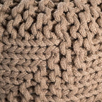 Christopher Knight Home Hazel Indoor / Outdoor Fabric Weave Pouf, Light Brown