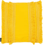 Safavieh Home Collection Grema Boho 16-inch Yellow Fringe Decorative Accent Pillow PLS7142C-1616