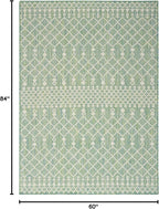 Nourison Home Positano Blue Green 5' x 7' Area Rug - Easy Clean, Non Shedding, Bed Room, Living Room, Dining Room, Kitchen (5' x 7')