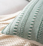 Boho Throw Pillow Covers 12x20 Inch Set of 2, Farmhouse Decorative Couch Pillow Cases, Light Green Accent Pillows of Bed, Sofa Bedroom Living Room Home Decor Cushion Cover