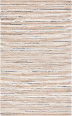 SAFAVIEH Cape Cod Collection Area Rug - 6' x 9', Natural & Light Blue, Handmade, Braided Design, Ideal for The Living Room, Bedroom, Dining Room (CAP151L-6)
