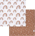 Gerber Baby Unisex 2-Pack Muslin Blanket, Boho Rainbow, One Size