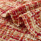 Multi-Color Dark Red Cable Woven Throw Blanket for Couch,50"X60" Boho Style Textured Blankets for Home Decor,Super Soft Warm Cozy Chunky Blanket with Decorative Tassels for Bed