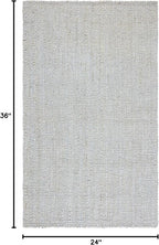 SAFAVIEH Natural Fiber Collection Accent Rug - 2' x 3', Grey, Handmade Farmhouse Jute, Ideal for High Traffic Areas in Entryway, Living Room, Bedroom (NF730F)