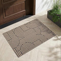 GarveeHome Easy Jute Rainbow Rug 2x3 Entryway Rug Indoor Outdoor Front Door Mat Neutral Non Slip Non Shedding Washable Farmhouse Kitchen Mat