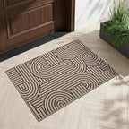 GarveeHome Easy Jute Rainbow Rug 2x3 Entryway Rug Indoor Outdoor Front Door Mat Neutral Non Slip Non Shedding Washable Farmhouse Kitchen Mat