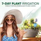 Plant Watering Globes Set of 2 - Large Self Watering Globes for Indoor & Outdoor Plants - Multicolored, Automatic, Glass Watering Bulbs for Daily Use, Plant Watering Devices