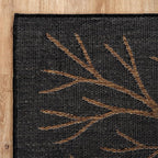 Washable Indoor Outdoor Rug 6x9 Modern Area Rugs Branch Pattern Non Shedding Waterproof Easy Clean Patio Deck Porch Living Room Bedroom Garden RV (6 X 9 Gold)