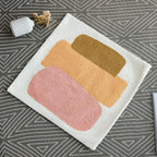 Modern Tufted Chic Pillowcase,Simple Soft Aesthetic Boho Throw Pillow Covers 18x18,Colorful Bohemian Embroidered Sham for Indoor Bed Home Living Room-1 Pcs(Pink Brown Peach)