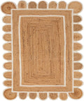 Scallop Jute with White Border (2X3 Feet)