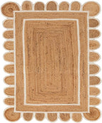 Scallop Jute with White Border (2X3 Feet)