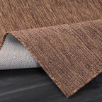 Washable Indoor Outdoor Rug 10x14 Weather Resistant Area Rugs Modern Solid for Porch Deck Balcony Backyard Patio Outside Carpet (10 X 14 Gold Brown)