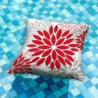 DFXSZ Red Pink Flower Pillow Covers 16x16 Inch Set of 2 Valentines Day Pillow Covers Outdoor Waterproof Decor for Living Room Sofa Patio Funiture Garden Floral Polyester pillowcovers 012F16