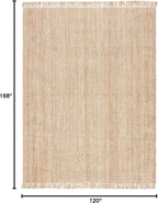 SAFAVIEH Natural Fiber Collection Area Rug - 10' x 14', Natural, Handmade Woven Fringe Jute, Ideal for High Traffic Areas in Living Room, Bedroom (NF809A)
