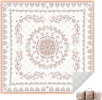 Boho Picnic Mat, 79" x 79" Extra Large Outdoor Picnic Blanket, Washable Foldable Portable Blanket for Beach/Camping/Concerts