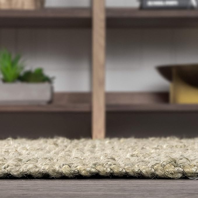 JONATHAN Y Pata Hand Woven Chunky Jute Gray Indoor Area Rug, 5x8, Bohemian, Rustic, Cottage, Easy-Cleaning for Living Room, Bedroom, Kitchen, Non-Shedding (NRF102C-5)
